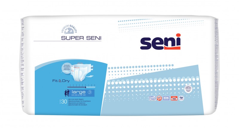 Seni super classic подгузники для взрослых размер large 30шт