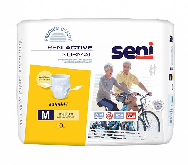 Seni active normal трусы впитывающие размер medium 10шт