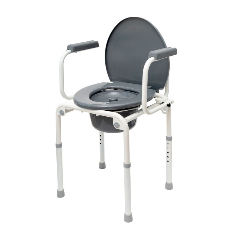 Кресло-туалет WC302, с откидными поручнями