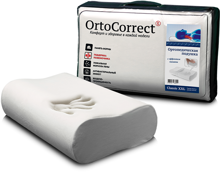Ортопедическая подушка  "Classic XXL"(валики 14/16 см.)